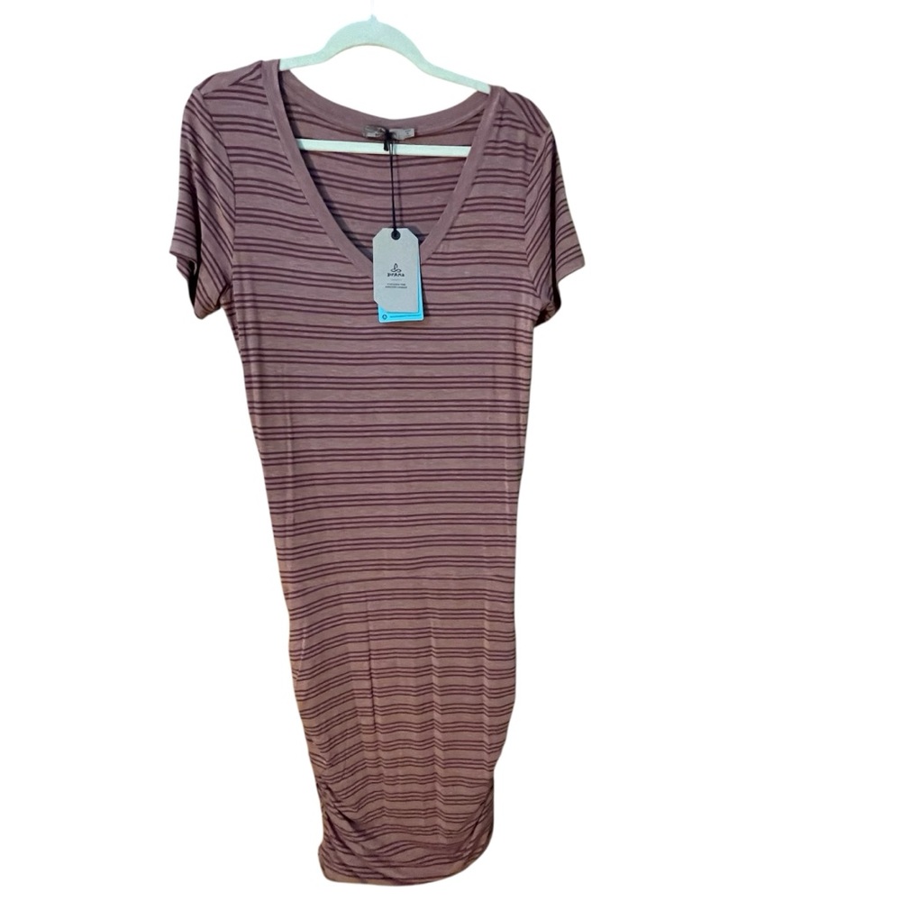 Prana Vino Heather Striped V-Neck Foundation Dress